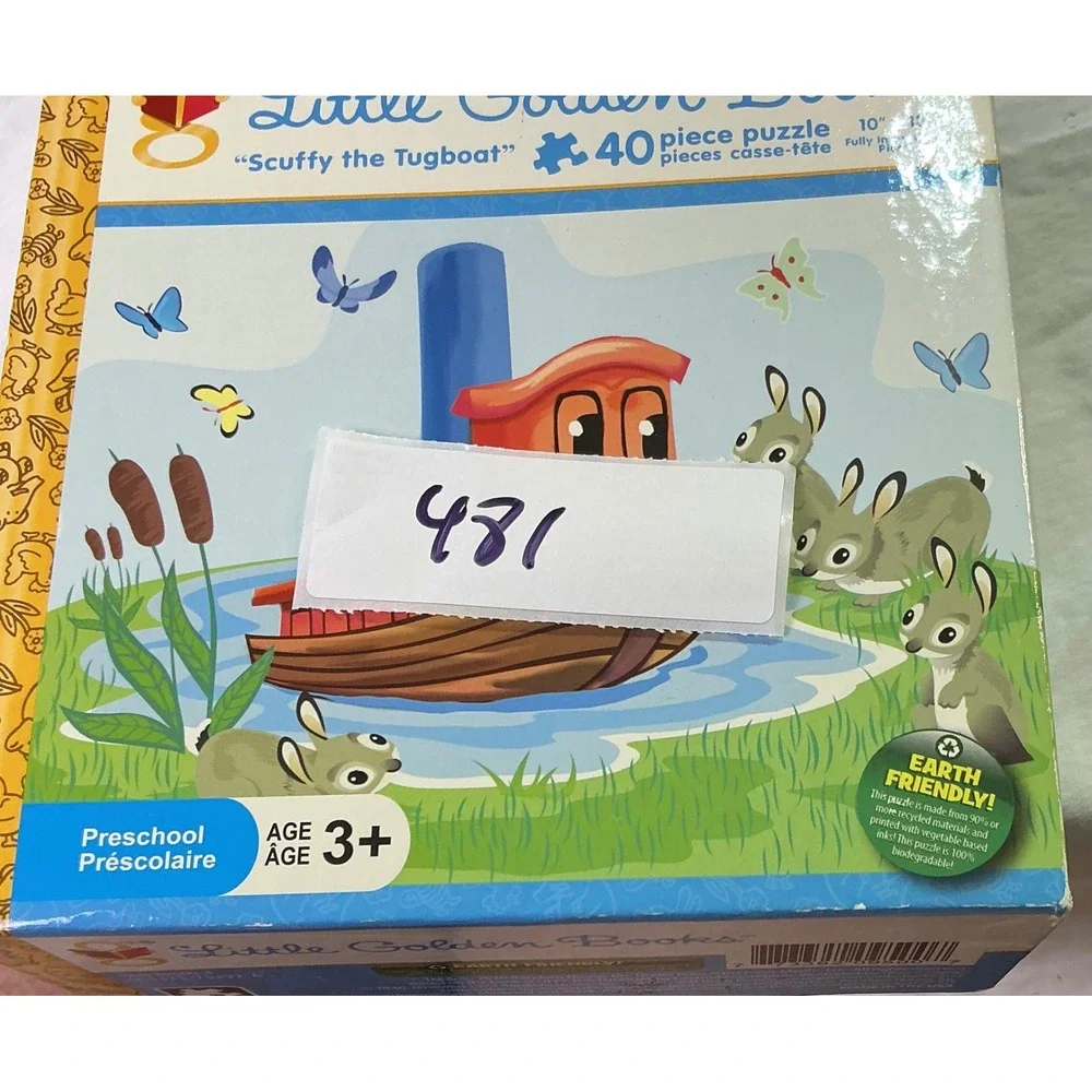Little Golden Books Scuffy the Tugboat 40 Pc Puzzle Sealed New 2010